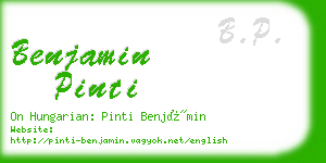 benjamin pinti business card